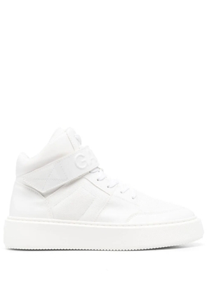 GANNI touch-strap high-top sneakers - White