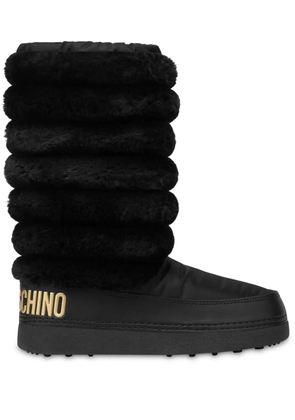 Love Moschino chunky faux-fur boots - Black