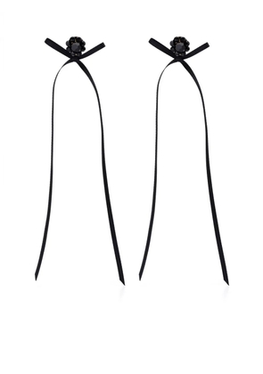 Simone Rocha Bow Ribbon earrings - Black