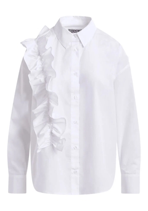 Essentiel Antwerp ruffle-detail cotton shirt - White