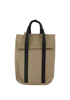 Rains flap-pocket shoulder-strap backpack - Neutrals
