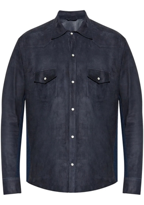 Eleventy suede shirt jacket - Blue