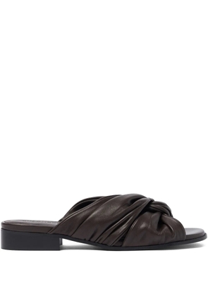 Scarosso knotted-detail slide sandals - Brown
