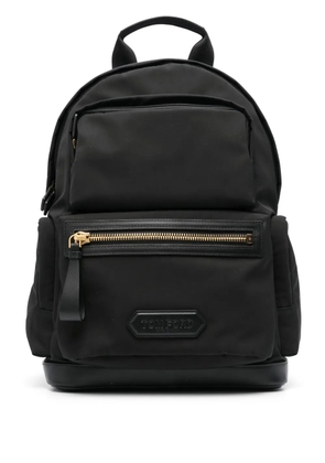 TOM FORD logo-appliqué backpack - Black