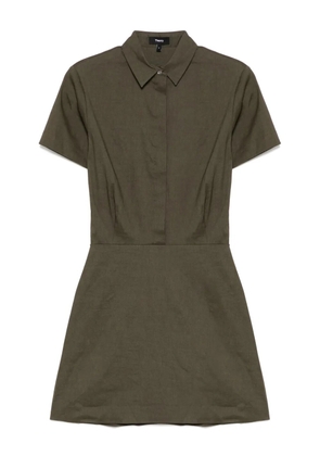 Theory short-sleeved A-line dress - Green