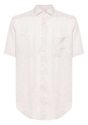 Xacus short-sleeve linen shirt - Neutrals