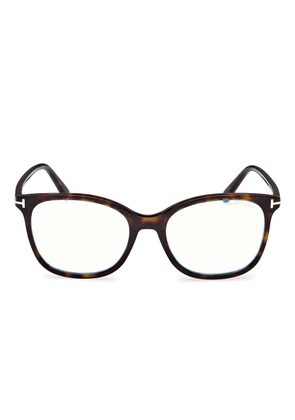 TOM FORD Eyewear hinge-detail square-frame glasses - Brown