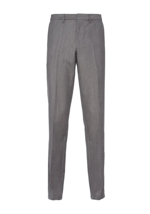 Prada triangle-logo mohair-wool trousers - Grey