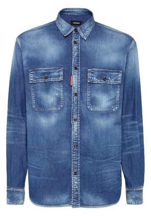 DSQUARED2 dark-wash denim shirt - Blue