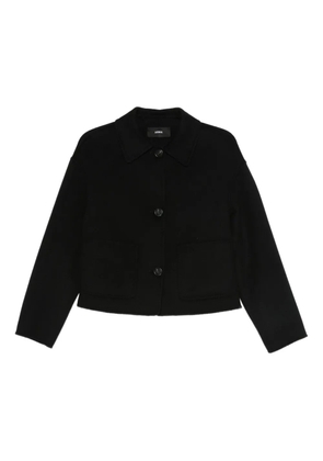 Arma polo-collar wool jacket - Black