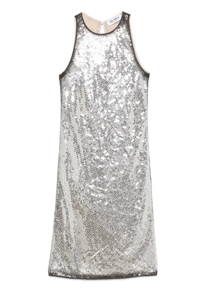 The Attico sequin-embellished mini dress - Silver