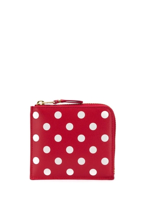 Comme Des Garçons Wallet polka-dot print wallet - Red