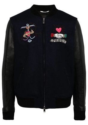 Valentino Garavani bead-logo detailing jacket - Blue