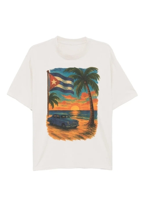 Melt graphic-print cotton T-shirt - Neutrals