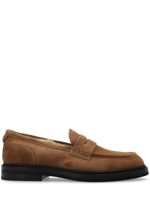 Dolce & Gabbana logo-plaque suede loafers - Brown