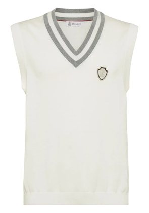 Brunello Cucinelli cotton vest - White
