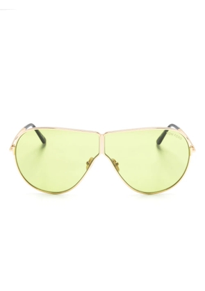 TOM FORD Eyewear Keating shield-frame sunglasses - Gold