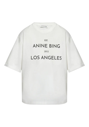 ANINE BING logo-print T-shirt - Neutrals