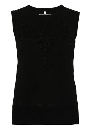 Ermanno Scervino broderie-anglaise knitted top - Black