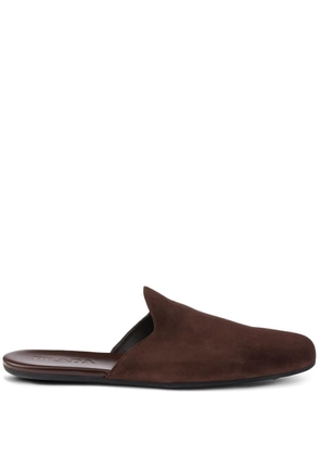 Prada slip-on suede slippers - Brown