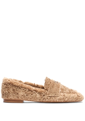 Casadei faux-fur loafers - Brown