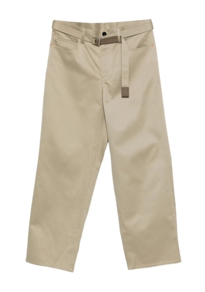sacai belted trousers - Neutrals