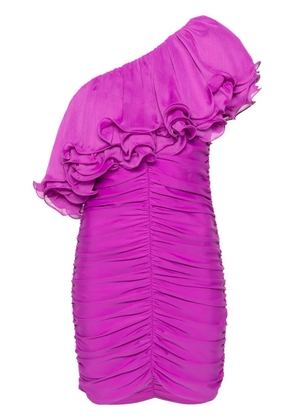 ROTATE BIRGER CHRISTENSEN one-shoulder chiffon minidress - Purple