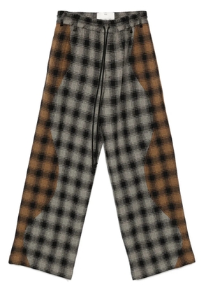 Song For The Mute tartan-check trousers - Grey