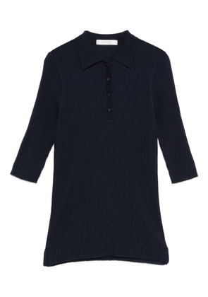 Kristensen Du Nord ribbed polo-neck T-shirt - Blue