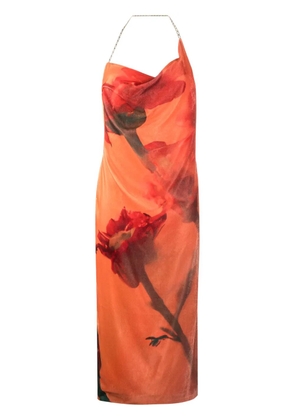 Stine Goya abstract-pattern print sleeveless dress - Orange