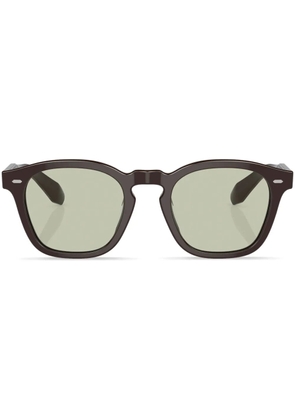 Oliver Peoples round-frame tinted-lenses sunglasses - Brown