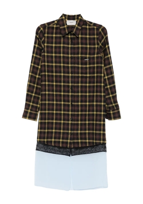 Coperni panelled layered dress - Brown