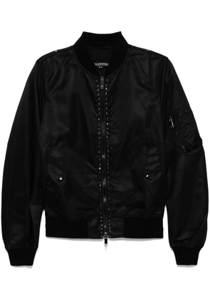 Valentino Garavani rockstud detailing bomber jacket - Black