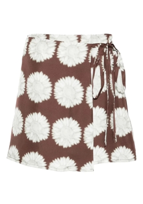 Asceno Positano mini skirt - Brown