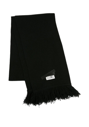 MM6 Maison Margiela ribbed fringed scarf - Black