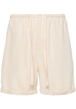 By Malene Birger Josea slub-texture shorts - Neutrals