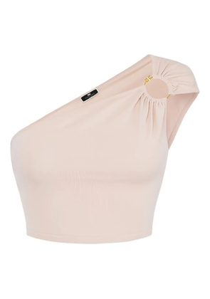 Elisabetta Franchi one-shoulder ring-detail top - Pink