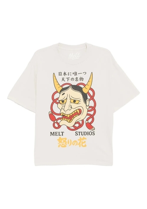 Melt graphic-print T-shirt - Neutrals