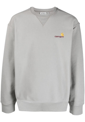 Carhartt WIP logo-embroidered cotton sweatshirt - Grey
