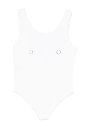 MEDEEA ring-detail bodysuit - White