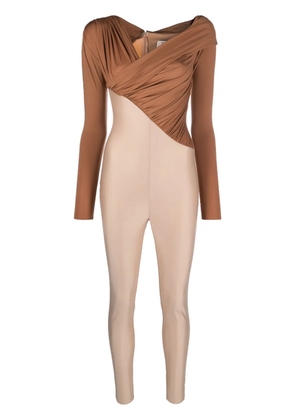 V:PM ATELIER Luna ruched jumpsuit - Neutrals