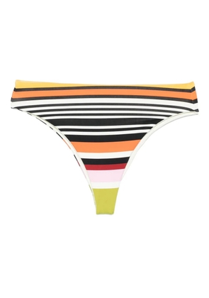 Cala de la Cruz stripped-pattern bikini bottom - Black