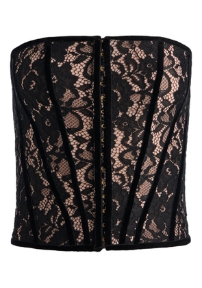 alice + olivia Cosette lace-design corset - Black