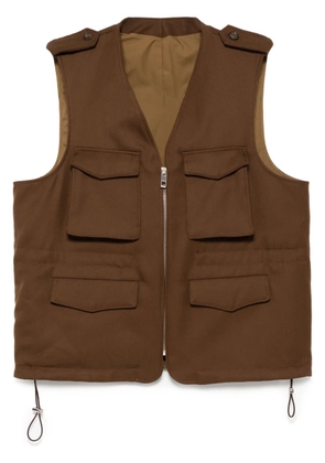 Caruso padded gilet - Brown