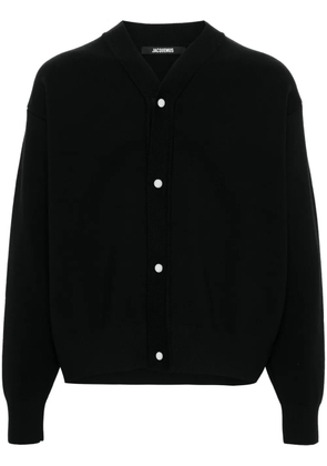 Jacquemus press-stud knitted cardigan - Black