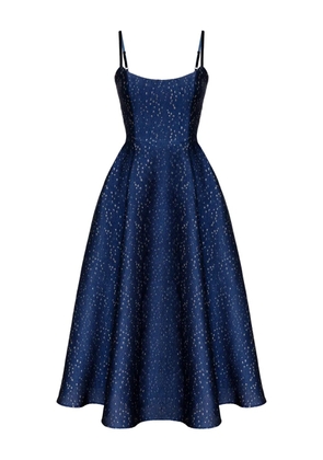 POST MERIDIEM jacquard corset-bustier midi dress - Blue