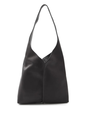 The Row small Bindle stitch-detail shoulder bag - Black