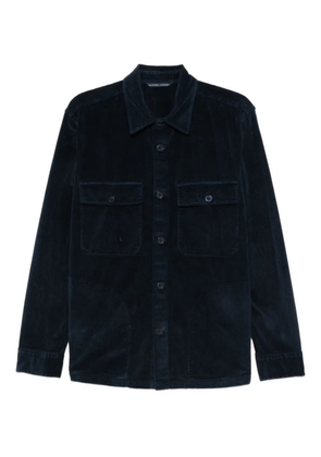 120% Lino corduroy pocket shirt - Blue