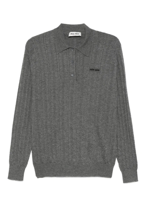 Miu Miu cashmere polo sweater - Grey
