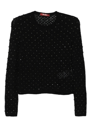 Max Mara beaded embellished top - Black